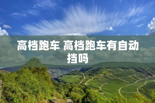 高档跑车 高档跑车有自动挡吗 高档跑车 高档跑车有自动挡吗