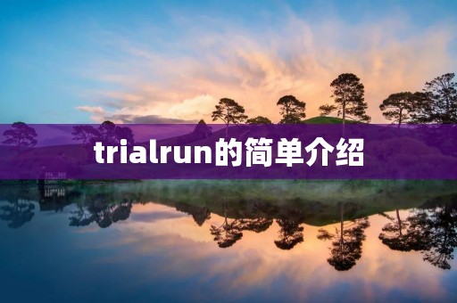 trialrun的简单介绍