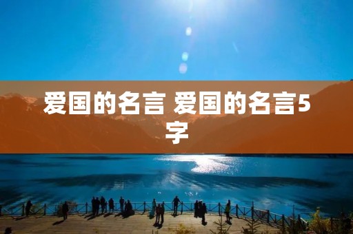 爱国的名言 爱国的名言5字