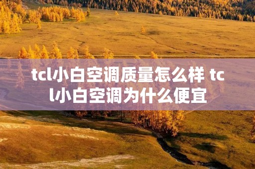 tcl小白空调质量怎么样 tcl小白空调为什么便宜