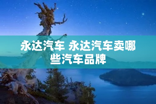 永达汽车 永达汽车卖哪些汽车品牌