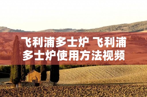 飞利浦多士炉 飞利浦多士炉使用方法视频 飞利浦多士炉 飞利浦多士炉使用方法视频