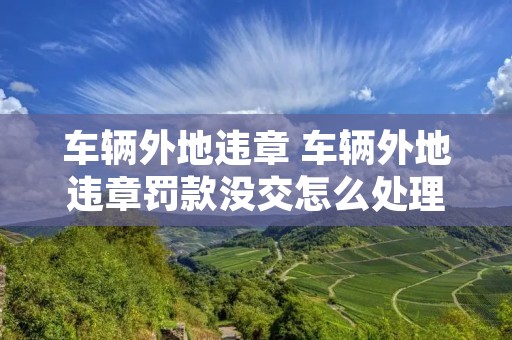 车辆外地违章 车辆外地违章罚款没交怎么处理 车辆外地违章 车辆外地违章罚款没交怎么处理