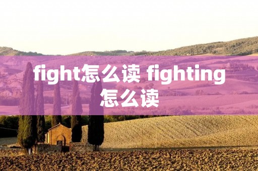 fight怎么读 fighting怎么读