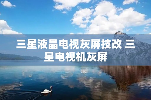 三星液晶电视灰屏技改 三星电视机灰屏