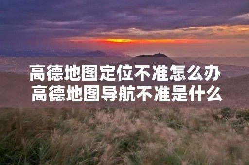 高德地图定位不准怎么办 高德地图导航不准是什么原因