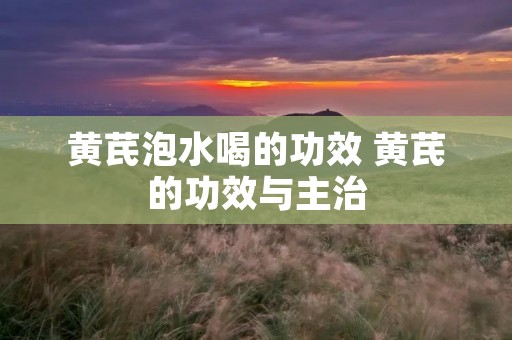 黄芪泡水喝的功效 黄芪的功效与主治 黄芪泡水喝的功效 黄芪的功效与主治