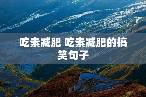 吃素减肥 吃素减肥的搞笑句子 吃素减肥 吃素减肥的搞笑句子