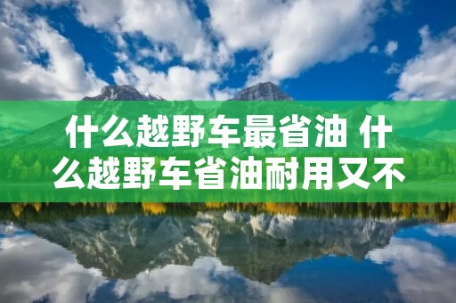 什么越野车最省油 什么越野车省油耐用又不贵 什么越野车最省油 什么越野车省油耐用又不贵