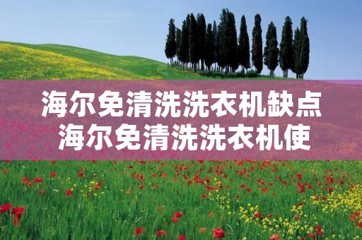 海尔免清洗洗衣机缺点 海尔免清洗洗衣机使用说明