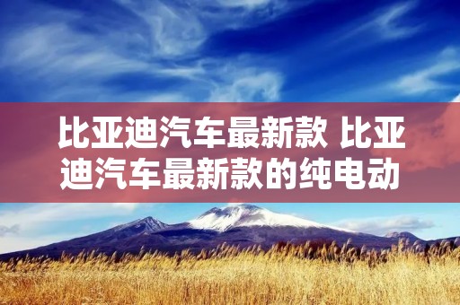 比亚迪汽车最新款 比亚迪汽车最新款的纯电动汽车所用的电池型号