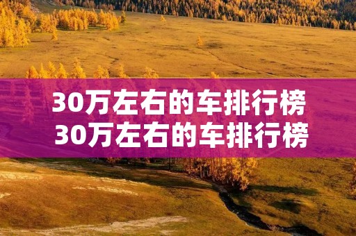30万左右的车排行榜 30万左右的车排行榜前十名suV 30万左右的车排行榜 30万左右的车排行榜前十名suV