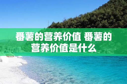 番薯的营养价值 番薯的营养价值是什么 番薯的营养价值 番薯的营养价值是什么