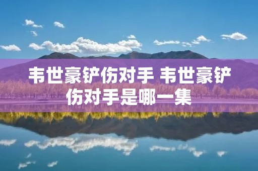韦世豪铲伤对手 韦世豪铲伤对手是哪一集 韦世豪铲伤对手 韦世豪铲伤对手是哪一集