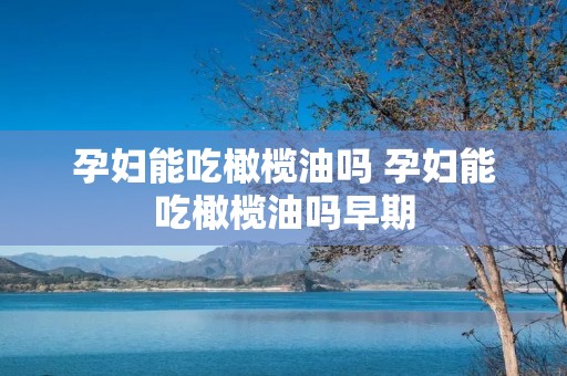 孕妇能吃橄榄油吗 孕妇能吃橄榄油吗早期 孕妇能吃橄榄油吗 孕妇能吃橄榄油吗早期