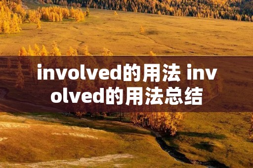 involved的用法 involved的用法总结