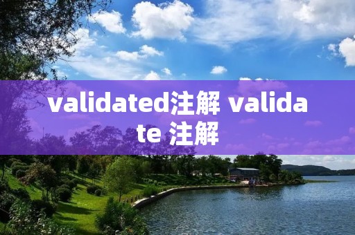 validated注解 validate 注解