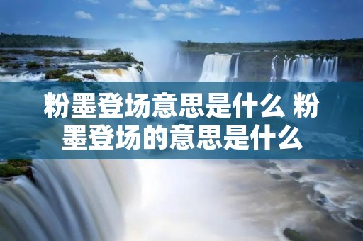 粉墨登场意思是什么 粉墨登场的意思是什么
