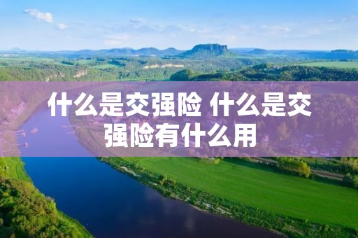 什么是交强险 什么是交强险有什么用 什么是交强险 什么是交强险有什么用
