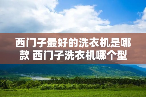 西门子最好的洗衣机是哪款 西门子洗衣机哪个型号好用质量好