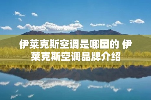 伊莱克斯空调是哪国的 伊莱克斯空调品牌介绍