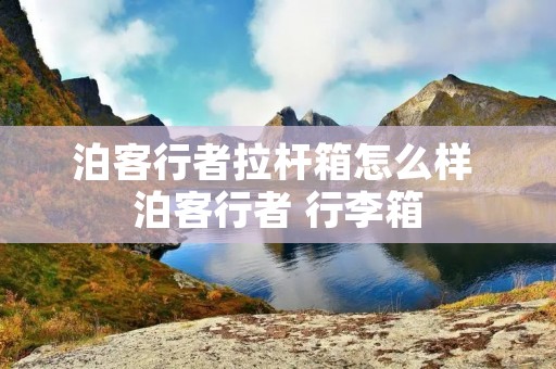 泊客行者拉杆箱怎么样 泊客行者 行李箱