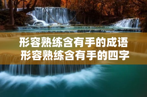 形容熟练含有手的成语 形容熟练含有手的四字成语