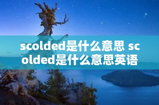 scolded是什么意思 scolded是什么意思英语翻译