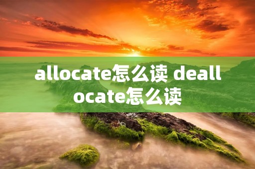 allocate怎么读 deallocate怎么读
