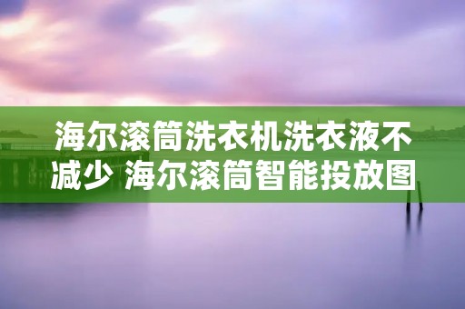 海尔滚筒洗衣机洗衣液不减少 海尔滚筒智能投放图解 海尔滚筒洗衣机洗衣液不减少 海尔滚筒智能投放图解