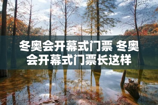 冬奥会开幕式门票 冬奥会开幕式门票长这样 冬奥会开幕式门票 冬奥会开幕式门票长这样