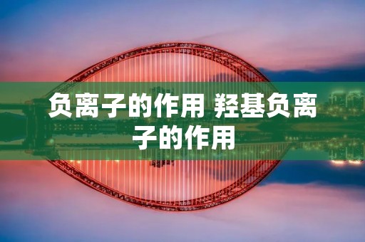 负离子的作用 羟基负离子的作用