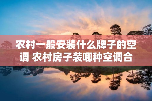 农村一般安装什么牌子的空调 农村房子装哪种空调合适