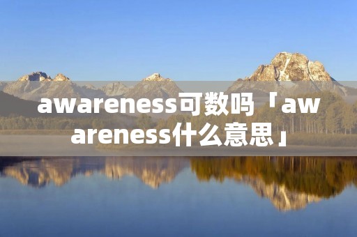 awareness可数吗「awareness什么意思」