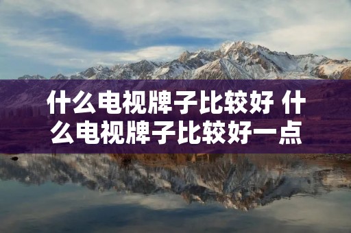 什么电视牌子比较好 什么电视牌子比较好一点