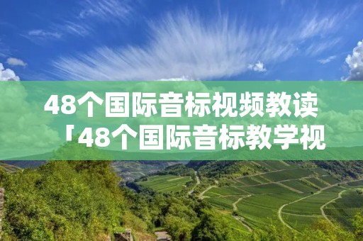 48个国际音标视频教读「48个国际音标教学视频读音」
