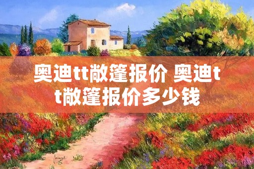 奥迪tt敞篷报价 奥迪tt敞篷报价多少钱