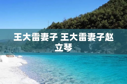王大雷妻子 王大雷妻子赵立琴 王大雷妻子 王大雷妻子赵立琴