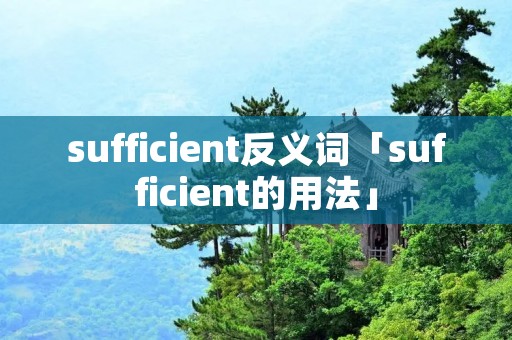 sufficient反义词「sufficient的用法」 sufficient反义词「sufficient的用法」