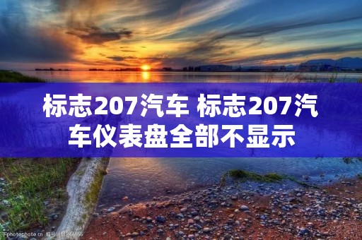 标志207汽车 标志207汽车仪表盘全部不显示