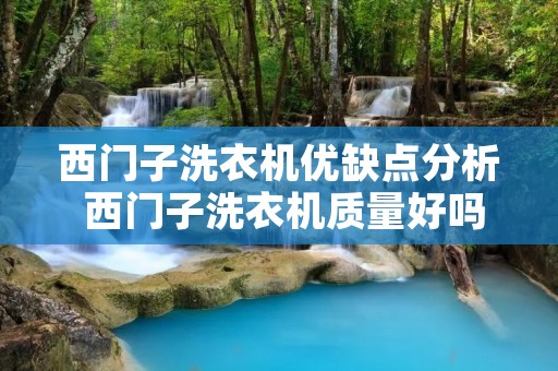 西门子洗衣机优缺点分析 西门子洗衣机质量好吗真相揭秘
