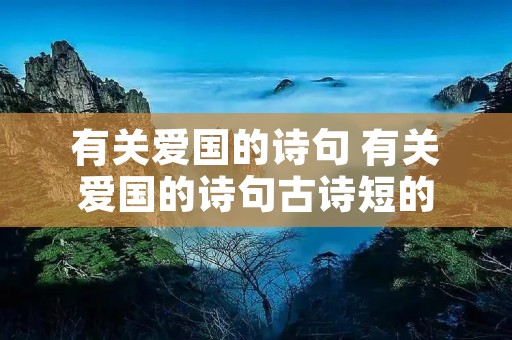 有关爱国的诗句 有关爱国的诗句古诗短的