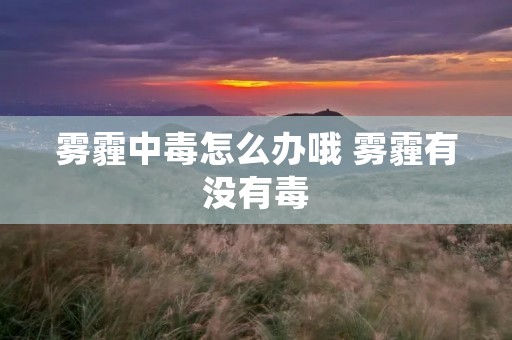 雾霾中毒怎么办哦 雾霾有没有毒