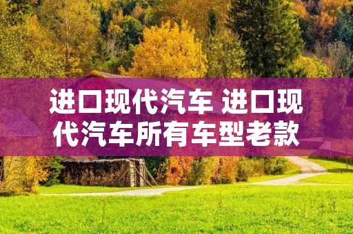 进口现代汽车 进口现代汽车所有车型老款 进口现代汽车 进口现代汽车所有车型老款
