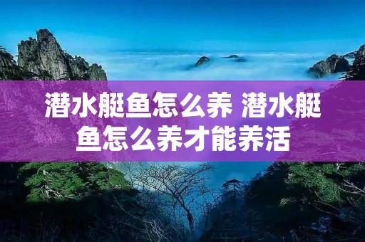 潜水艇鱼怎么养 潜水艇鱼怎么养才能养活