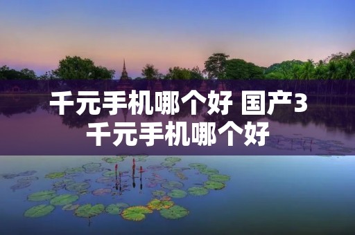 千元手机哪个好 国产3千元手机哪个好