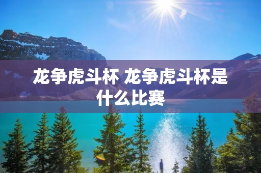 龙争虎斗杯 龙争虎斗杯是什么比赛