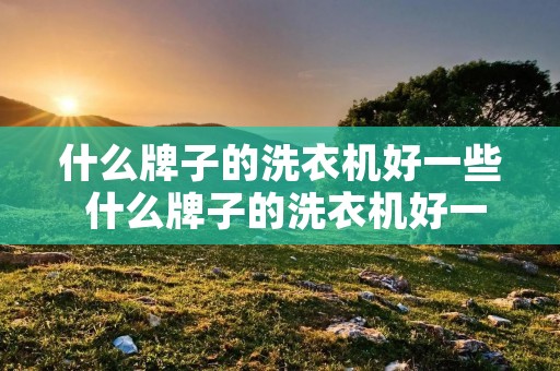 什么牌子的洗衣机好一些 什么牌子的洗衣机好一些又实惠