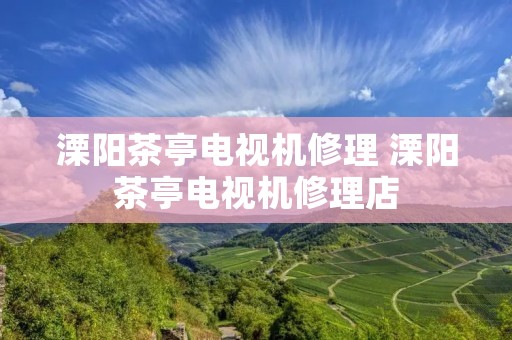 溧阳茶亭电视机修理 溧阳茶亭电视机修理店