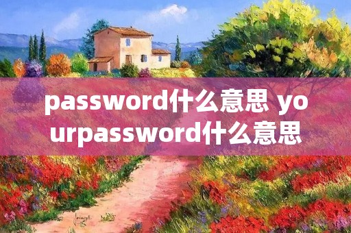 password什么意思 yourpassword什么意思